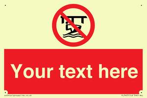 Custom Do not use watercraft in the vicinity of piers